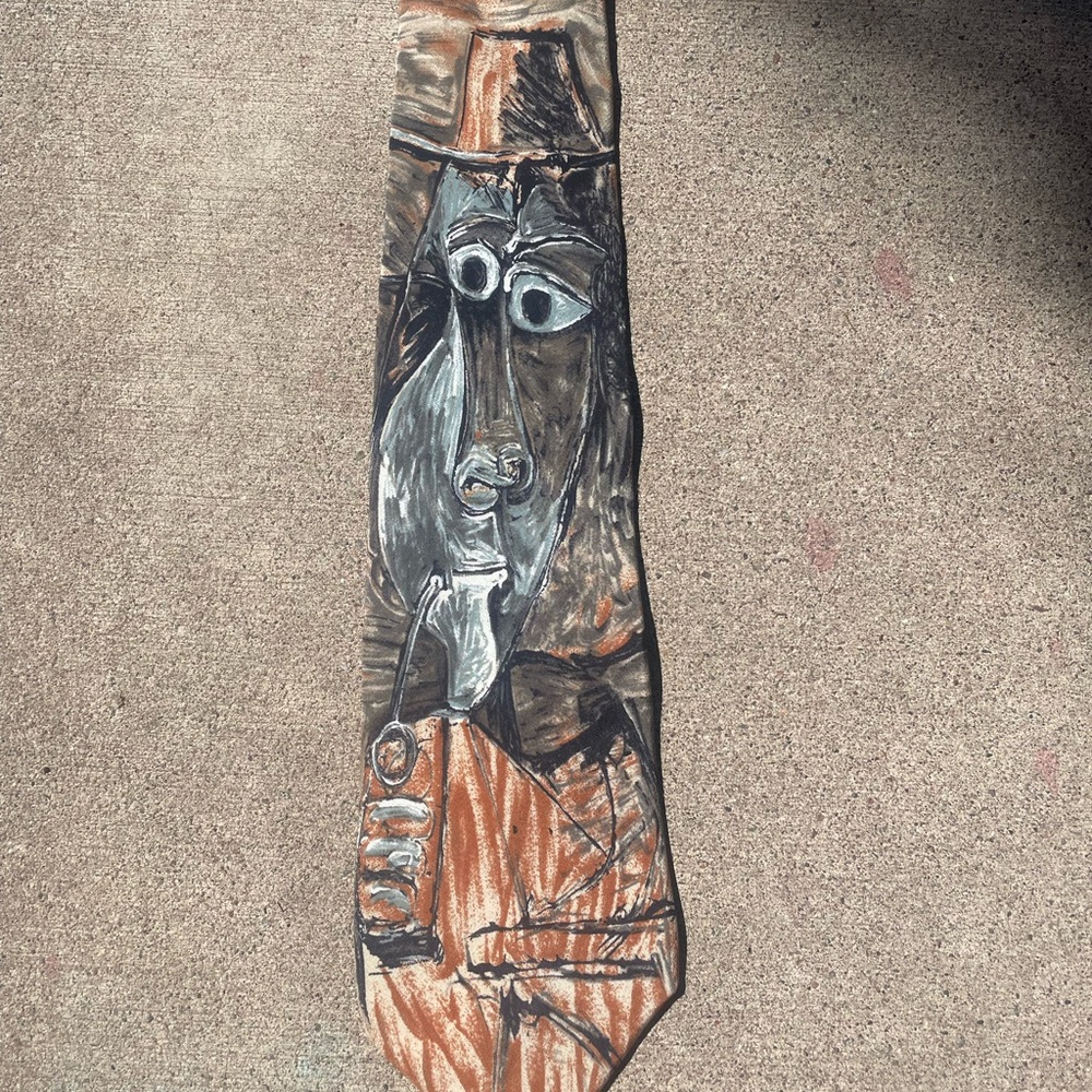 PICASSO Artistic Brown and Black Necktie